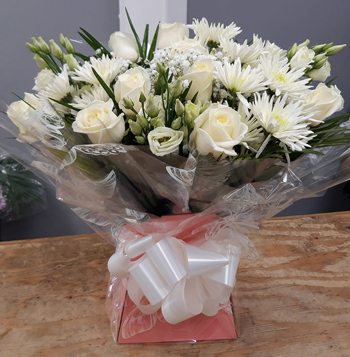 Congratulation aqua gift boxes Bristol florist CB14
